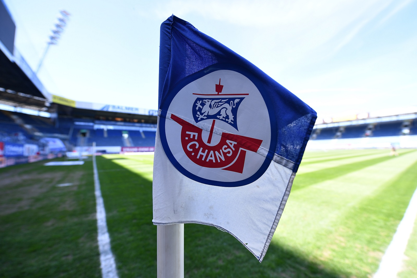 Hansa Eckfahne im Ostseestadion. © picture alliance/dpa/Revierfoto